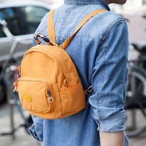 Kipling Yellow Mustard Mini Backpack